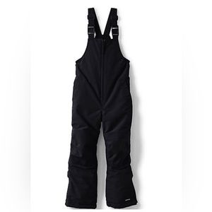 EUC Lands End Squall Waterproof Iron Knee Bibs Black Size 10 **Like NEW**